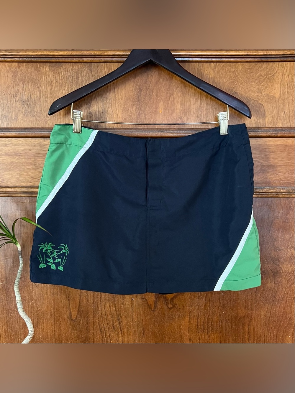 725 Original, Navy & Green Athletic Skort with Side Panels